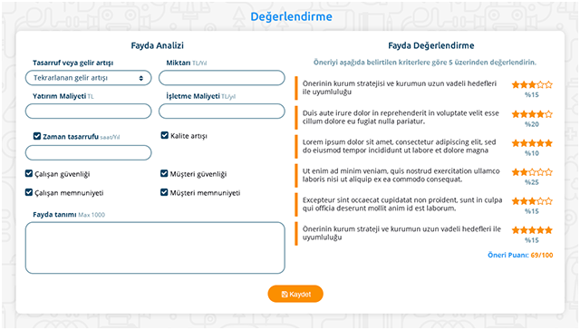 Oneri Degerlendirme